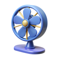 A blue fan with a flower on top png