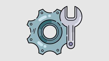 Illustration of a gear box designed for maintenance, showcasing its mechanical components and parts vector