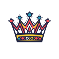 Illustration of a crown with fantasy elements like glowing crystals, mystical carvings, and a magical aura, suitable for game themes, fantasy stories, or occult designs. png
