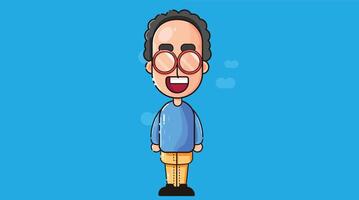 Cute characters with expressive faces and colorful outfits, designed for stories, animations, or playful illustrations for children and creative media vector
