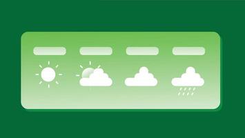 Weather icons representing sunny and cloudy conditions. The sunny icon shows a bright sun with rays vector