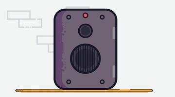 A stereo speaker designed to deliver deep bass music, with a sleek modern look, ideal for enhancing audio quality and providing a rich sound experience vector
