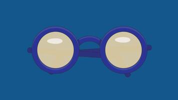 A stylized illustration of glasses isolated on a solid background, highlighting the design and details vector