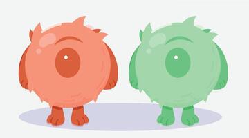 monster creature, designed for children story books, featuring bright colors, friendly eyes, and a fun imaginative appearance vector