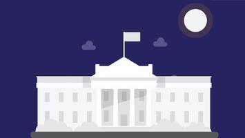 The American White House building, an iconic structure in Washington D.C., symbolizing the U.S. presidency vector