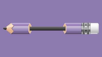A close-up illustration of a pencil with visible graphite inside vector