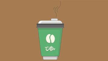 simple paper coffee cup with a lid, ideal for on-the-go beverages. The cup features a classic design with a smooth surface vector