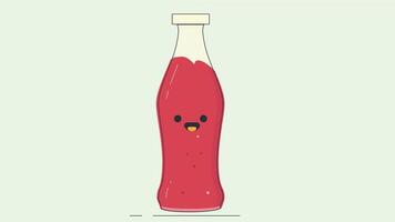 A retro-style soda cola drink in a classic glass bottle, featuring a vintage design vector