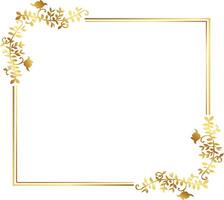 Golden warm gold border frame frees vector