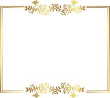 Golden warm gold border frame vector