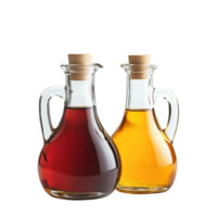 Two bottles of liquids on transparent background png