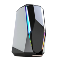 Modern computer tower on transparent background png