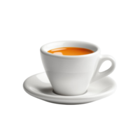 Tea in a white cup set on transparent background. png