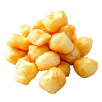 Pile of fried potatoes on transparent background. png
