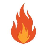 fire icon illustration on white background vector
