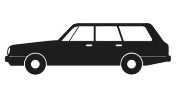 car icon ilhouette Car in simple style on white background vector