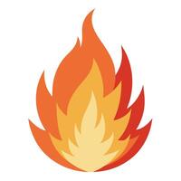Fire Flame Burning Heat Red fire icon illustration vector
