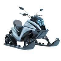A modern snowmobile art on transparent background png