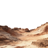 Arid landscape terrain on transparent background png