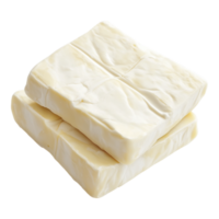 Two pieces of cheese are stacked on top of each other png