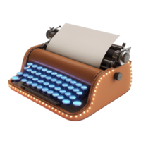An old fashioned typewriter with a sheet of paper on top png
