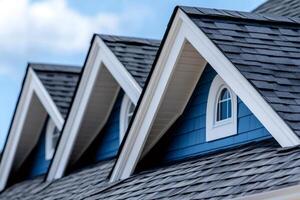 Dormer windows adding architectural interest and increasing usable space in attics photo