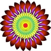Vibrant Abstract Flower Design with Radial Symmetry vector