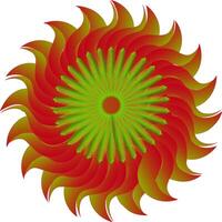 Radiant Floral Swirl in Vibrant Colors vector