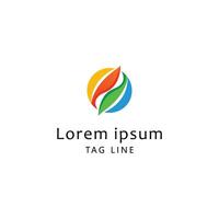 colourful abstract logo design template vector