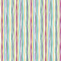 Striped pattern featuring imperfect, irregular vertical lines. Colorful thin doodle-style stripes in a hand-drawn background. Created entirely by hand, without the use of any artificial vector
