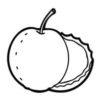 Decorative Lychee Silhouette Image vector