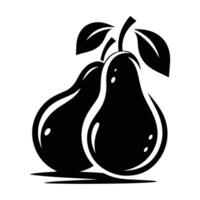 Fresh Pear Icon Healthy Fruit Outline for Design Projects vector
