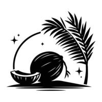 Delicious Coconut Palm Tree Design vector