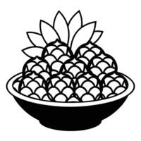 Lychee Fruit Isolated Design vector