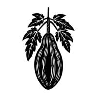 Papaya Breakfast with Tea and Pear Art vector