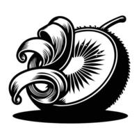 Healthy Fresh Kiwi Branch Sketch vector