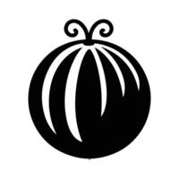 Fresh Melon Fruit Icon Botanical Style vector