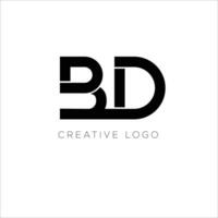 BD initial logo design icon vector