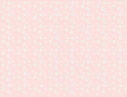 White flowers pattern on pink background vector