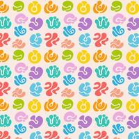 Abstract bright cheerful pattern with swirls. Summer seamless print. vector