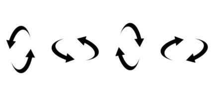 Icons circular symbol. Rotation direction icon, symbol. vector