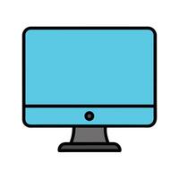 Stylish computer monitor illustration design element representing modern technology and digital workspaces vector