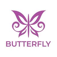 abstract butterfly flat minimalist logo design isolated vector