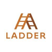 ladder flat minimalist logo design vector