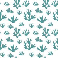 Seamless pattern with tropical corals vector