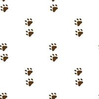 Seamless pattern with wild animal traces. Bear traces. vector