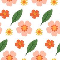 Simple flower seamless pattern. Summer background vector