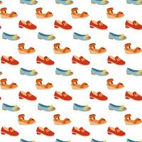 Seamless pattern with summer shoes vector