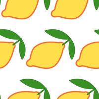 Big lemon seamless pattern. Perfect for fabric vector
