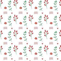 Hand drawn seamless pattern with plants vector